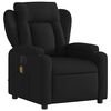 vidaXL Fauteuil inclinable de massage &eacute;lectrique noir tissu