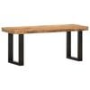 vidaXL Banc 110 cm Bois de manguier brut massif et acier