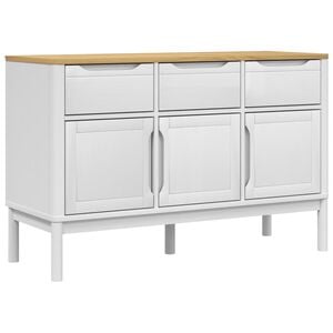 vidaXL Buffet FLORO blanc 114x43x74 cm bois massif de pin