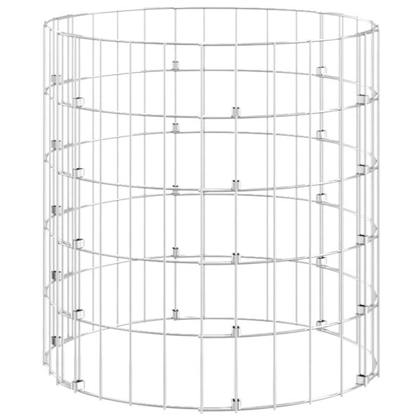 vidaXL Poteau &agrave; gabion circulaire Acier galvanis&eacute; &Oslash;50x50 cm