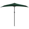 vidaXL Parasol de balcon avec mât en aluminium Vert 270x144 cm Demi