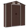 vidaXL Abri de jardin marron 191 x 555 x 198 cm en acier galvanis&eacute;