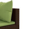 vidaXL Salon de jardin avec coussins 9 pcs marron r&eacute;sine tress&eacute;e