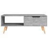 vidaXL Table basse Gris béton 100x49,5x43 cm Bois d'ingénierie