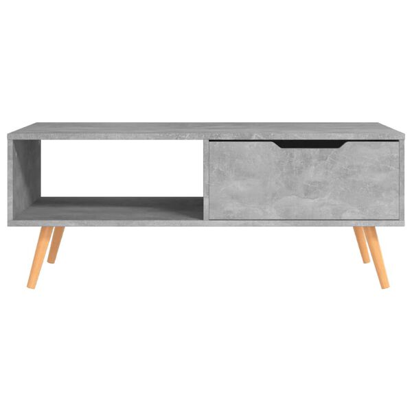 vidaXL Table basse Gris béton 100x49,5x43 cm Bois d'ingénierie