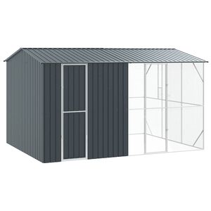 vidaXL Cage pour oiseaux Anthracite 430 x 310 x 247 cm Acier galvanis&eacute;