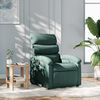 vidaXL Fauteuil inclinable de massage vert foncé tissu