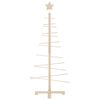 vidaXL Arbre de No&euml;l en bois pour d&eacute;coration 125 cm bois massif de pin