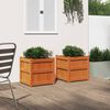 vidaXL Jardini&egrave;res 2 pcs cire marron bois de pin massif