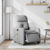 vidaXL Fauteuil inclinable de massage &eacute;lectrique gris clair tissu