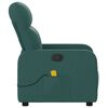vidaXL Fauteuil inclinable de massage vert foncé tissu