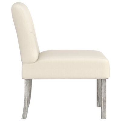 vidaXL Fauteuil sans accoudoirs lin design de boutons