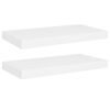 vidaXL &Eacute;tag&egrave;res murales flottantes 2 pcs blanc 50x23x3,8 cm MDF