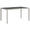 vidaXL Table de Jardin Blanc 150 x 90 x 75 cm polyrotin