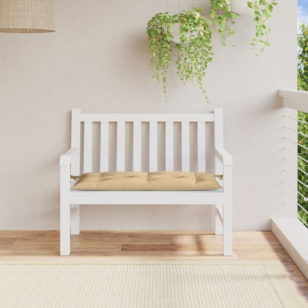 vidaXL Coussin de banc de jardin beige mélangé 100x50x7 cm tissu