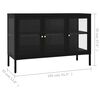 vidaXL Buffet Noir 105x35x70 cm Acier et verre