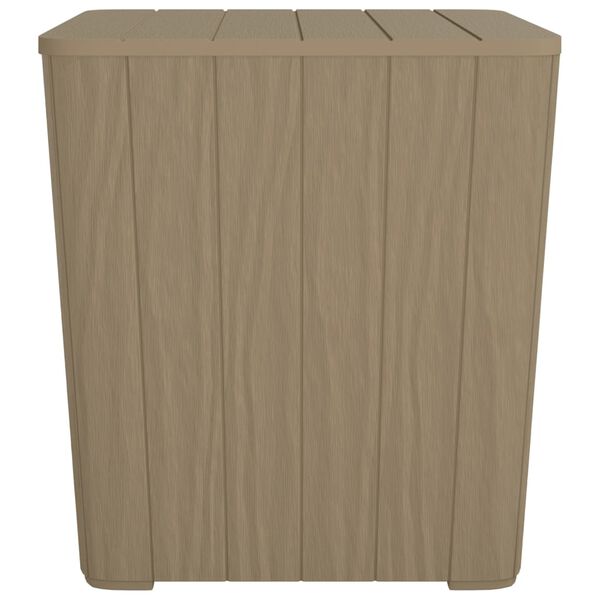 vidaXL Table de jardin avec couvercle amovible marron polypropyl&egrave;ne