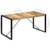 vidaXL Table &agrave; manger 160x80x75 cm bois de manguier massif