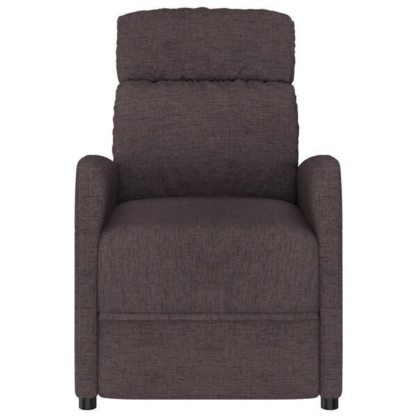 vidaXL Fauteuil de massage Marron fonc&eacute; Tissu