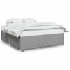 vidaXL Cadre de lit sans matelas gris clair tissu