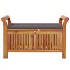 vidaXL Banc de rangement de jardin avec coussin 91 cm Bois d'acacia