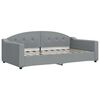 vidaXL Lit de jour gris clair 100x190 cm tissu