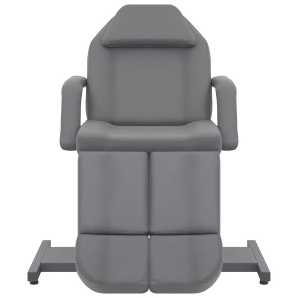 vidaXL Chaise de traitement de beauté Similicuir Gris 180x62x78 cm