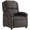 vidaXL Fauteuil de massage inclinable électrique marron foncé