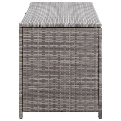 vidaXL Boîte de rangement de jardin gris 120x50x60 cm résine tressée