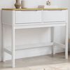 vidaXL Table console FLORO blanc 89,5x36,5x73 cm bois de pin massif