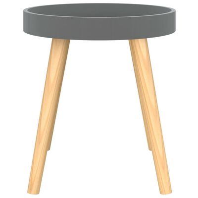 vidaXL Table d'appoint Gris 38x38x40 cm Bois ingénierie et pin massif