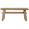 vidaXL banc Naturel 100 x 29 x 43,5 cm Bois de teck massif