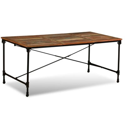 vidaXL Table à manger Bois de récupération massif 180 cm