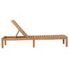 vidaXL Chaise longue bois de teck solide