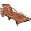 vidaXL Chaise longue bois d'acacia solide