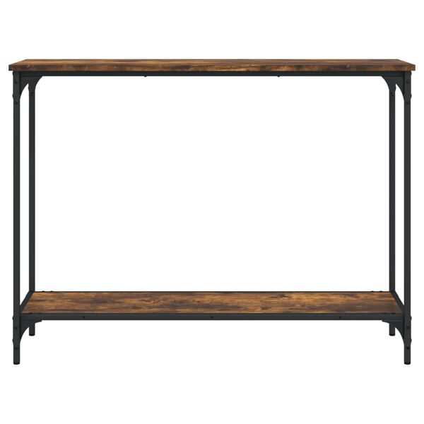 vidaXL Table console chêne fumé 101x30,5x75 cm bois d'ingénierie