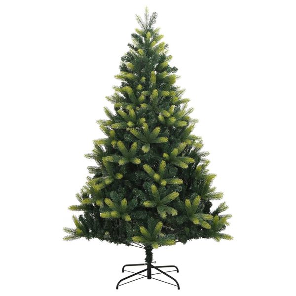 vidaXL Sapin de No&euml;l artificiel &agrave; charni&egrave;res avec support 210 cm