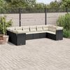 vidaXL Salon de jardin 10 pcs avec coussins noir r&eacute;sine tress&eacute;e
