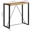 vidaXL Table de bar 110x55x110 cm bois massif de r&eacute;cup&eacute;ration