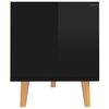 vidaXL Meuble TV noir brillant 90x40x48,5 cm bois d'ingénierie
