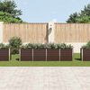 vidaXL Jardinière 320x40x77 cm Acier galvanisé Marron