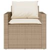vidaXL Salon de jardin avec coussins 4 pcs beige r&eacute;sine tress&eacute;e