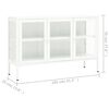 vidaXL Buffet Blanc 105x35x70 cm Acier et verre