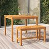 vidaXL Table &agrave; manger de jardin 90x90x74 cm bois d'acacia solide