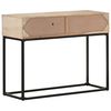 vidaXL Table console 100x35x76 cm Bois de manguier et canne naturelle