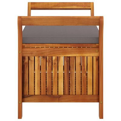 vidaXL Banc de rangement de jardin avec coussin 91 cm Bois d'acacia