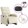 vidaXL Fauteuil inclinable &eacute;lectrique cr&egrave;me similicuir
