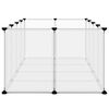 vidaXL Cage pour petits animaux Transparent 144x74x46,5 cm PP et Acier