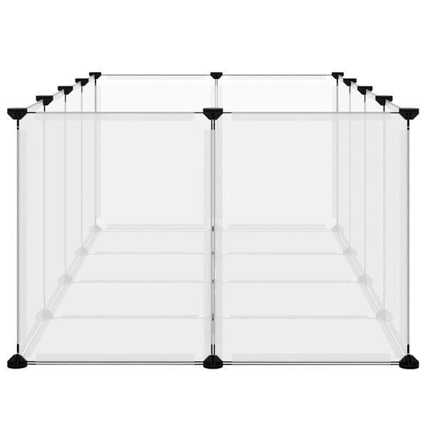 vidaXL Cage pour petits animaux Transparent 144x74x46,5 cm PP et Acier