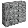 vidaXL Lit sur&eacute;lev&eacute; &agrave; gabion Acier galvanis&eacute; 90x30x90 cm